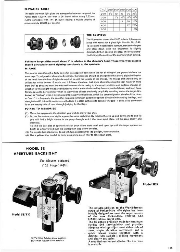 Milsurps Knowledge Library Parker Hale Sights, Adjustment and Use